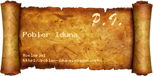Pobler Iduna névjegykártya